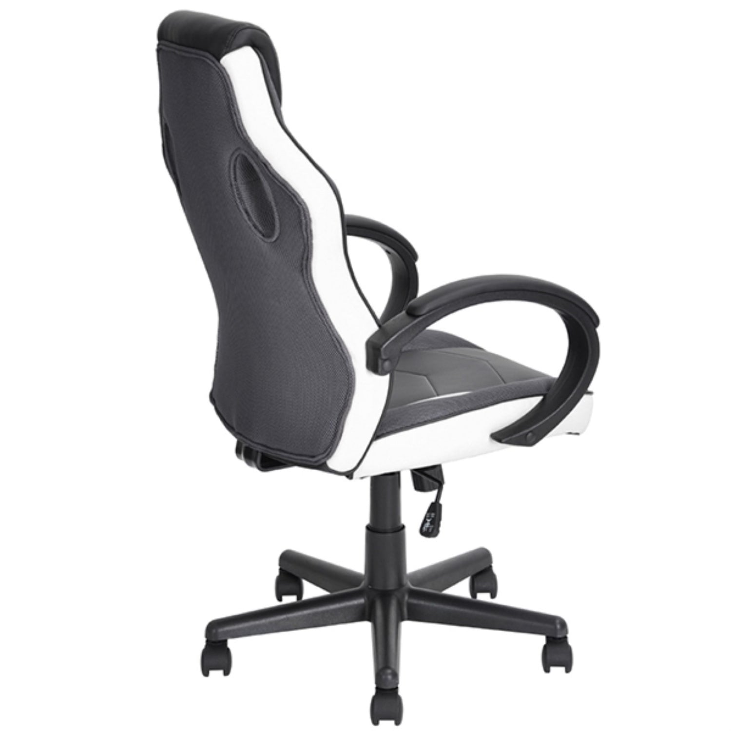 HAWK SERIES 4534 Ergonomic Gaming Chair - Black & White - High Back Racing Style with Lumbar Support - Perfect for PC, Console Gaming & Home Office