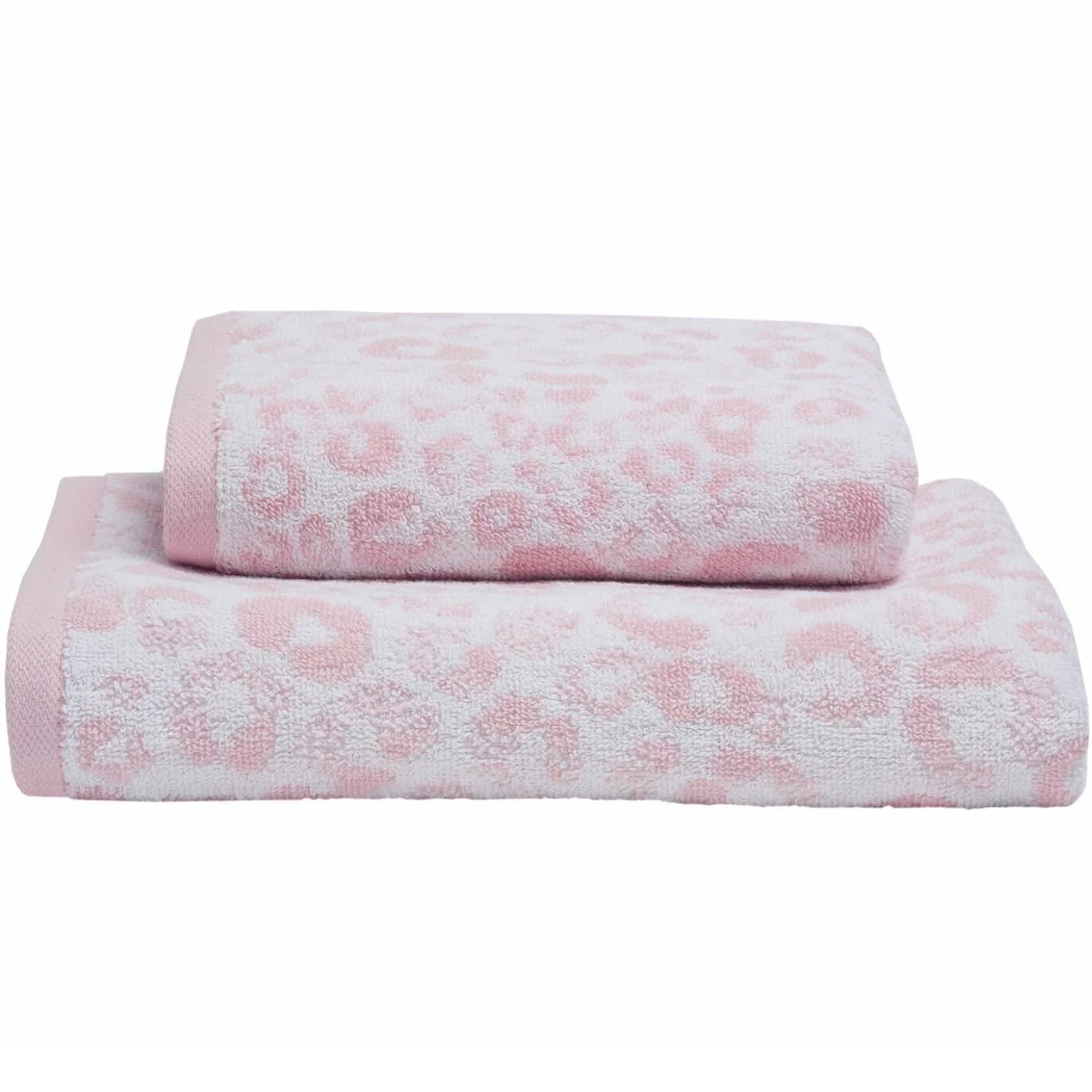 Fusion Animal Print Hand Towel 2 Pack - Soft & Absorbent Bathroom & Kitchen Towels for Home Decor, Guest Towels, Spa & Luxury Bath Accessories