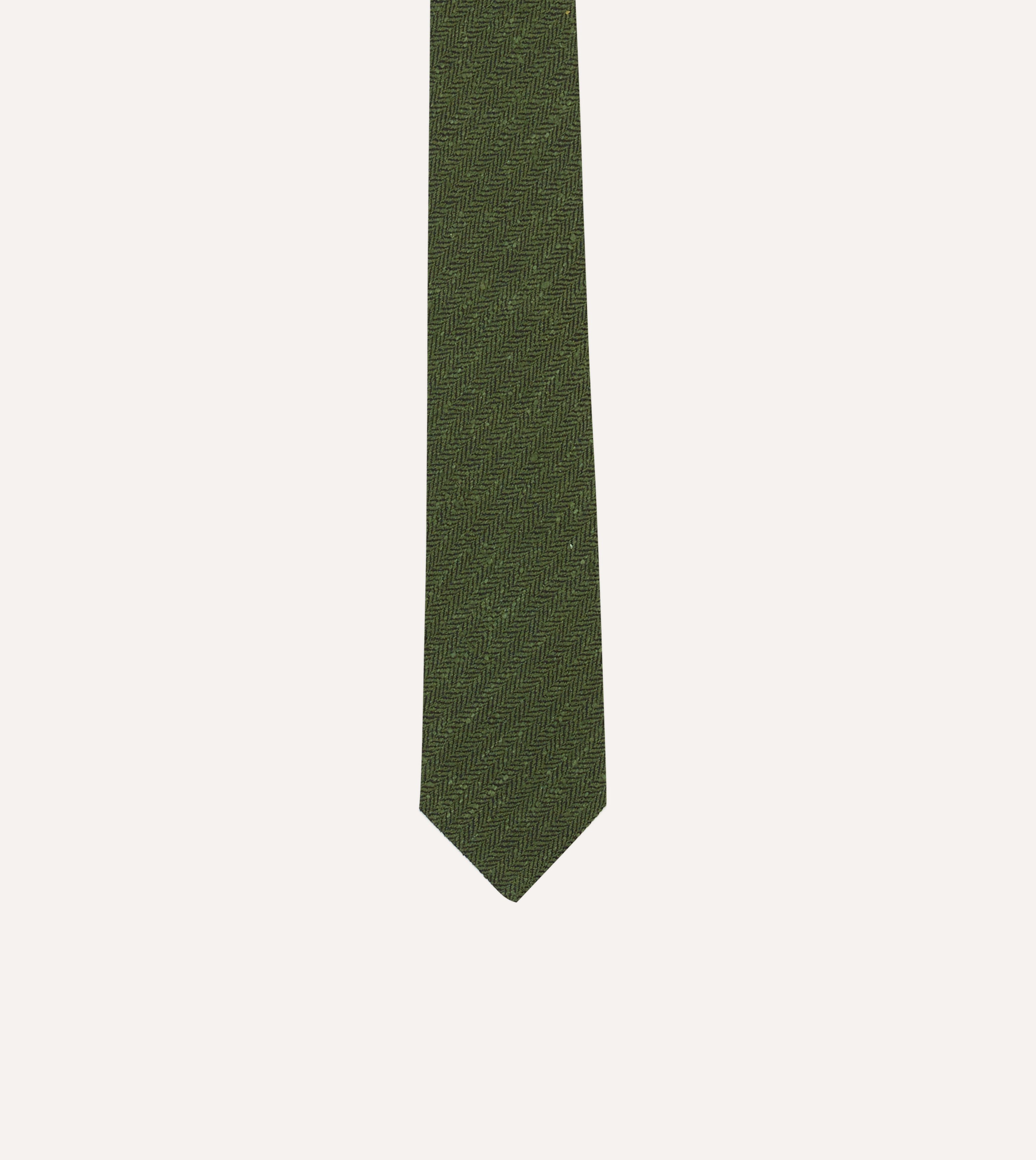 Premium Green Herringbone Shantung Silk Necktie for Men - Elegant Formal & Business Attire Accessory for Weddings, Office & Special Occasions