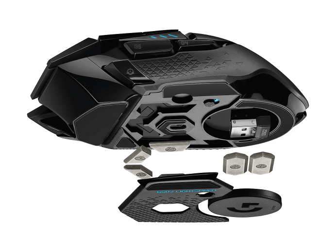 Logitech G502 Lightspeed Wireless Gaming Mouse - High Performance RGB Ergonomic Design for PC & Mac Gaming, Streaming & Esports