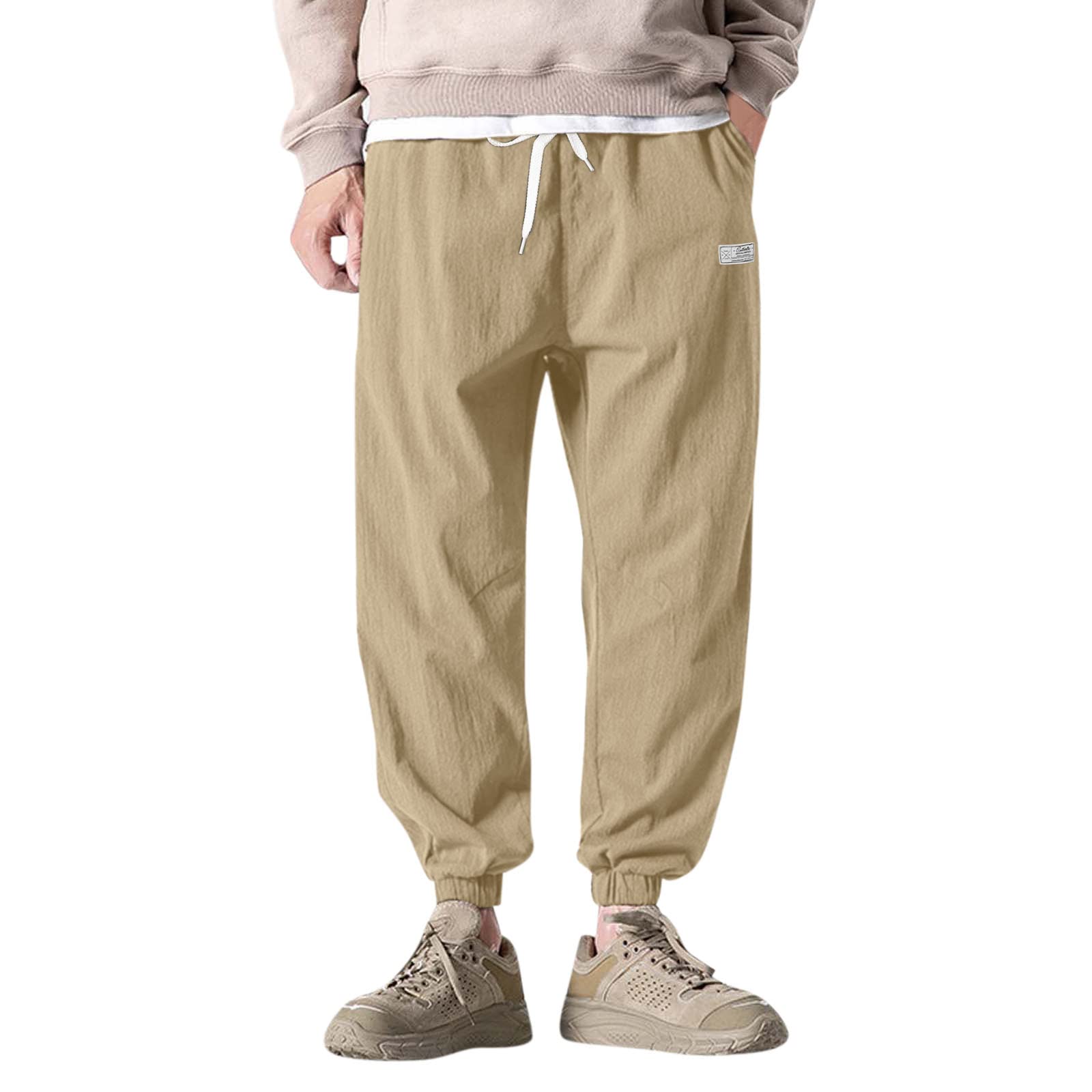 Men's Casual Cotton Linen Wide Leg Pants - Breathable Loose Fit Yoga & Harem Pants for Comfortable Wear | Perfect for Home, Lounge, Yoga & Travel