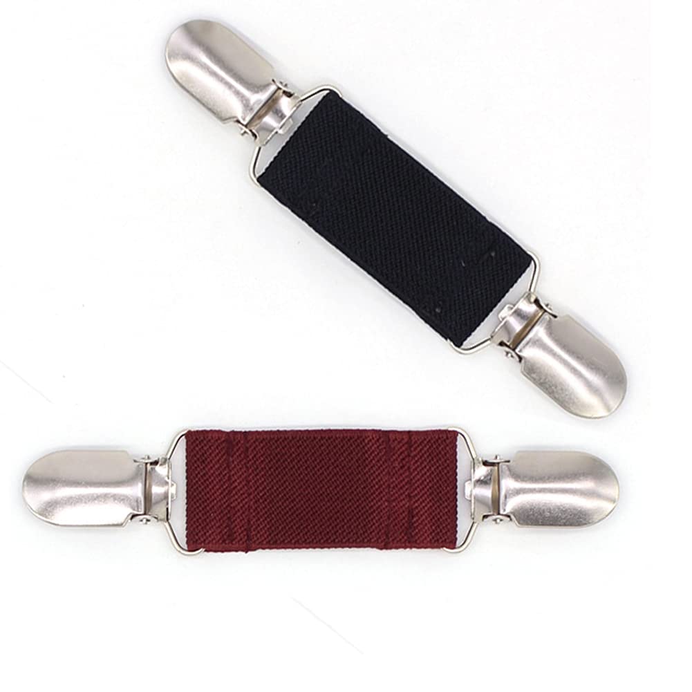4Pcs Unisex Elastic Dress Cinch Clips - Sweater Shawl Clips, Cardigan Collar Clips for Women & Men - Fashionable Clothes Accessories for Office, Party & Daily Wear