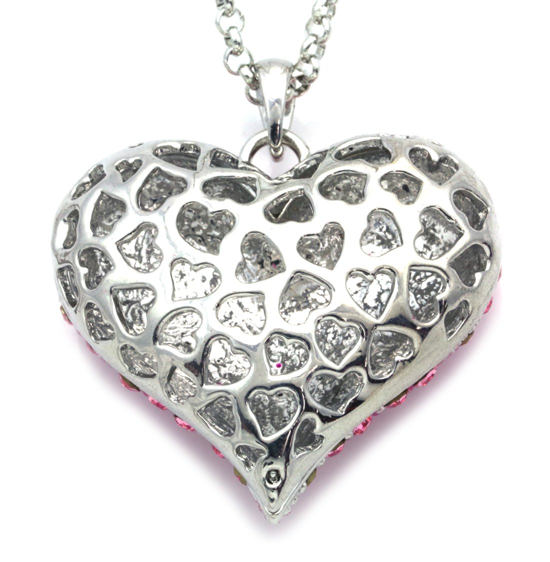 SoulBreeze Heart Shaped Valentine's Day Pendant Necklace for Women - Sparkling Rhinestone Jewelry Gift for Her - Perfect for Anniversaries, Romantic Dates & Special Occasions