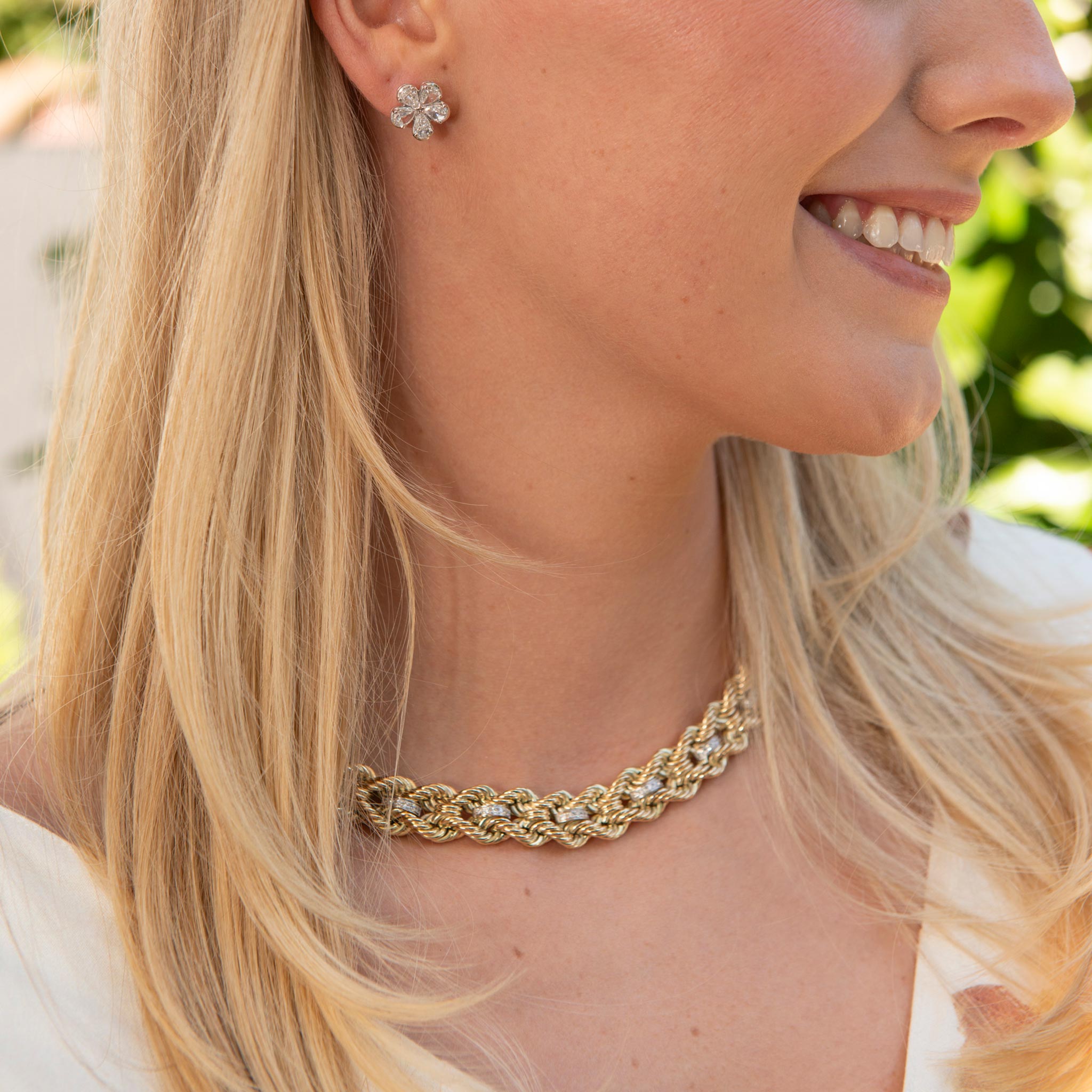 Elegant Petite Diamond Club Necklace - Dainty & Sparkling Jewelry for Women - Perfect for Date Nights & Special Occasions