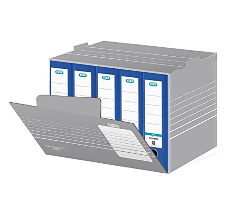 Elba Tric 100552039 File Storage Box Without Tabs - Letter Size Document Organizer for Office & Home - Perfect for Filing Cabinets, Desk Organization & Paper Storage