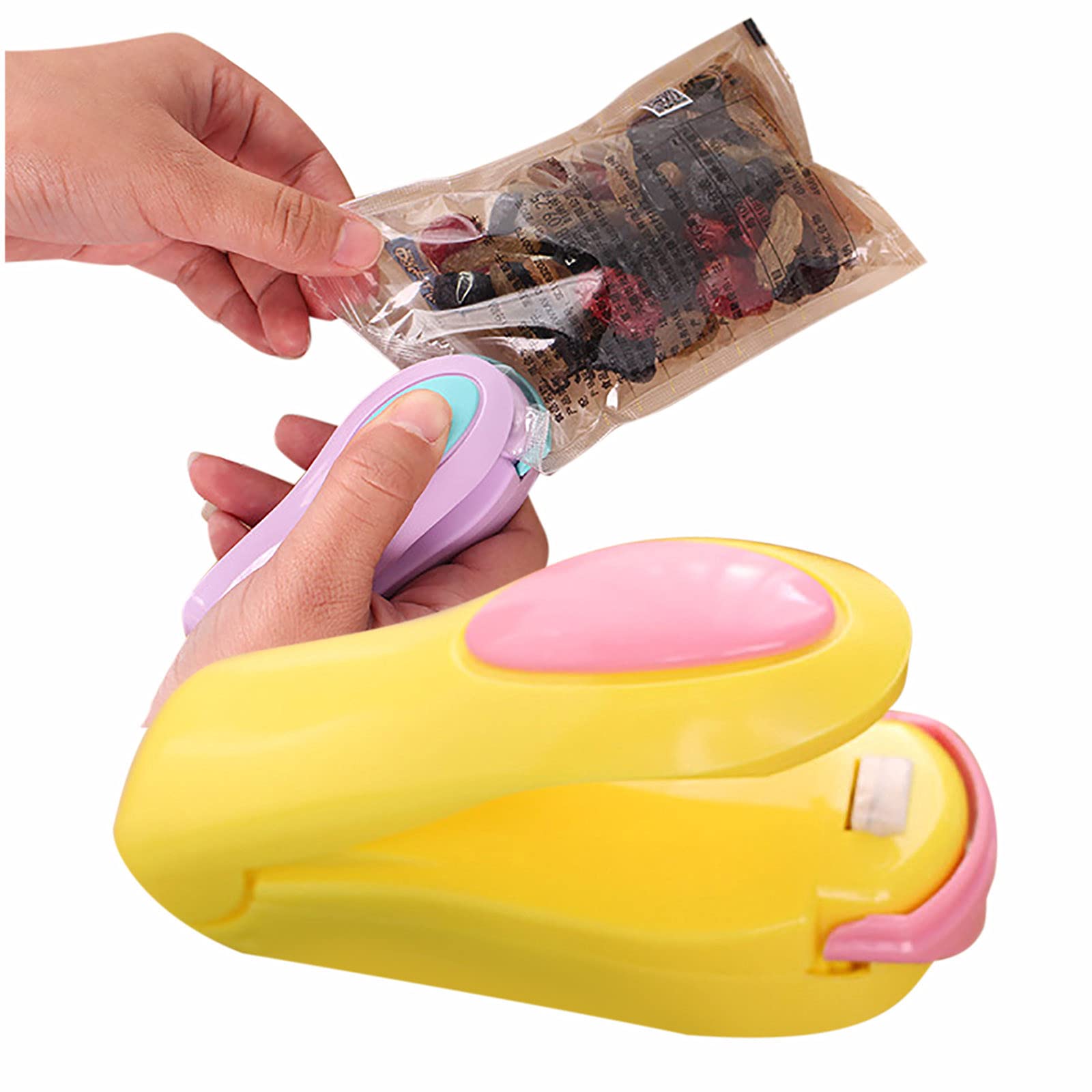 Tuscom Portable Mini Heat Sealing Machine - Handheld Bag Sealer for Airtight Food Storage | Compact Household Sealing Device for Snacks, Coffee, Spices & Meal Prep | Perfect for Kitchen, Travel & Camping