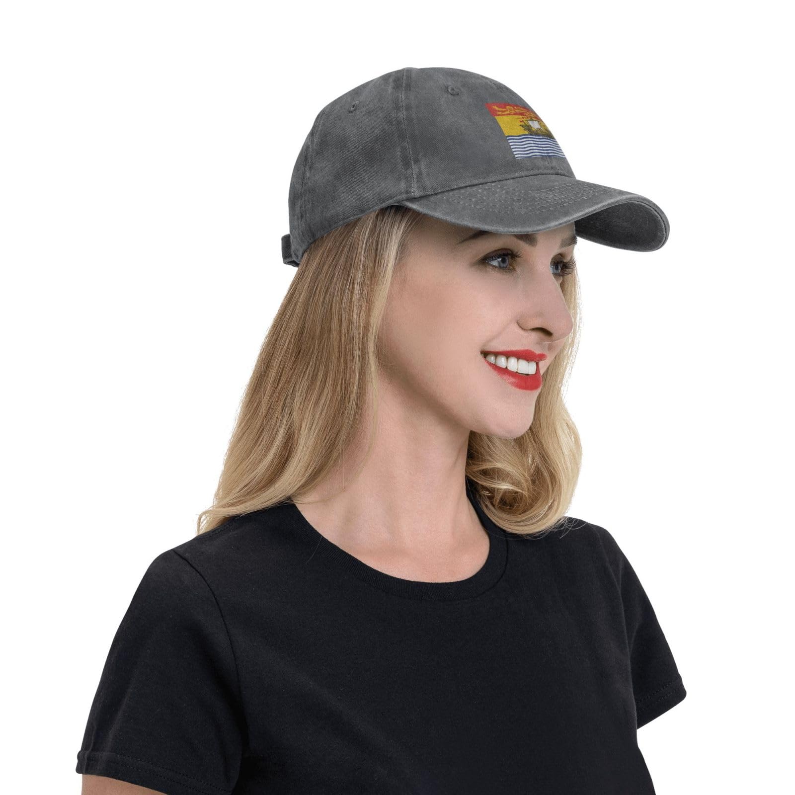 New Brunswick Flag Map Trucker Hat for Men & Women - Adjustable Denim Baseball Cap, Dad Hat for Golf, Outdoor & Casual Wear