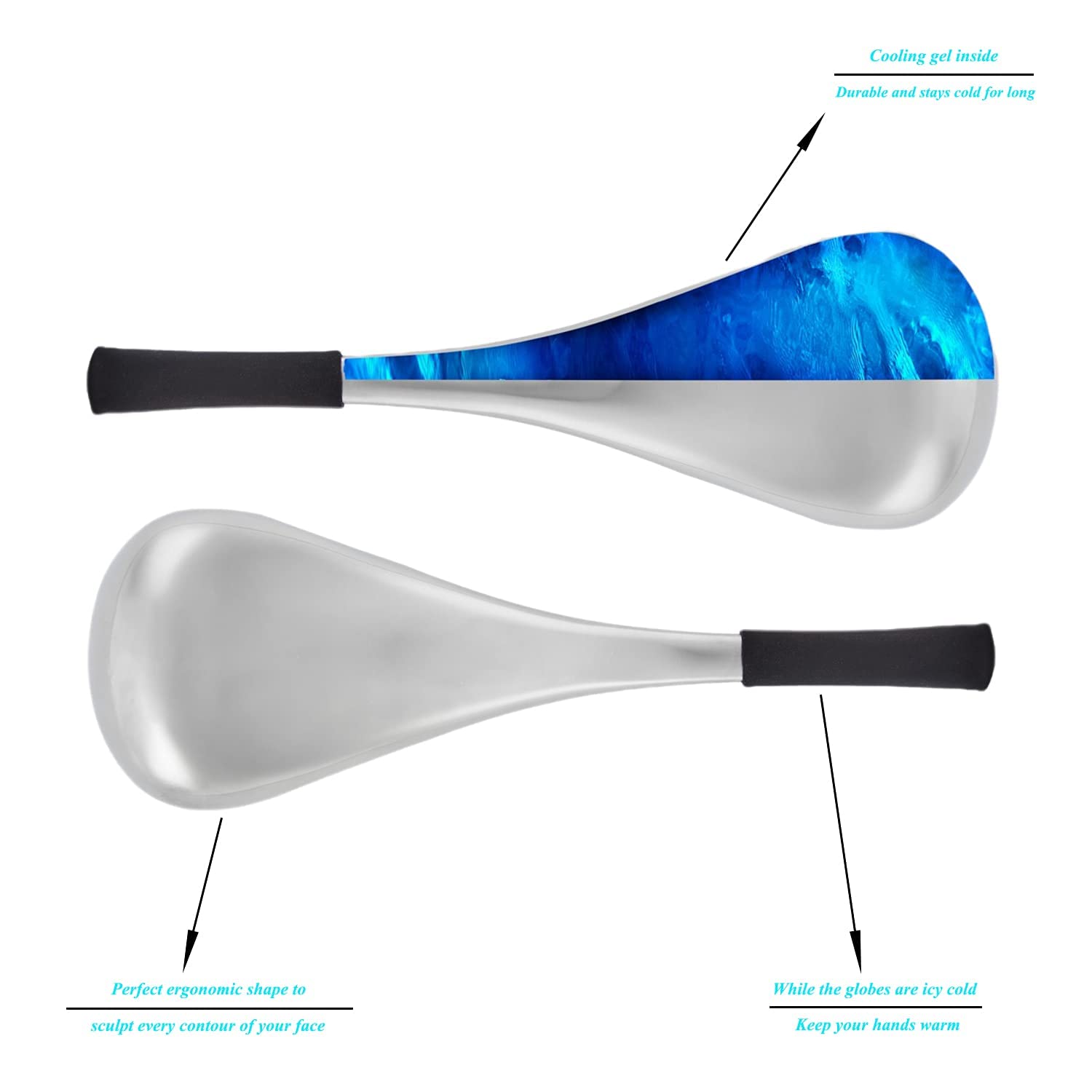 Cryo Sticks Ice Globes for Face & Eyes - Unbreakable Stainless Steel Facial Massager for Women - Perfect for Skincare, Puffiness Relief & Spa Treatments