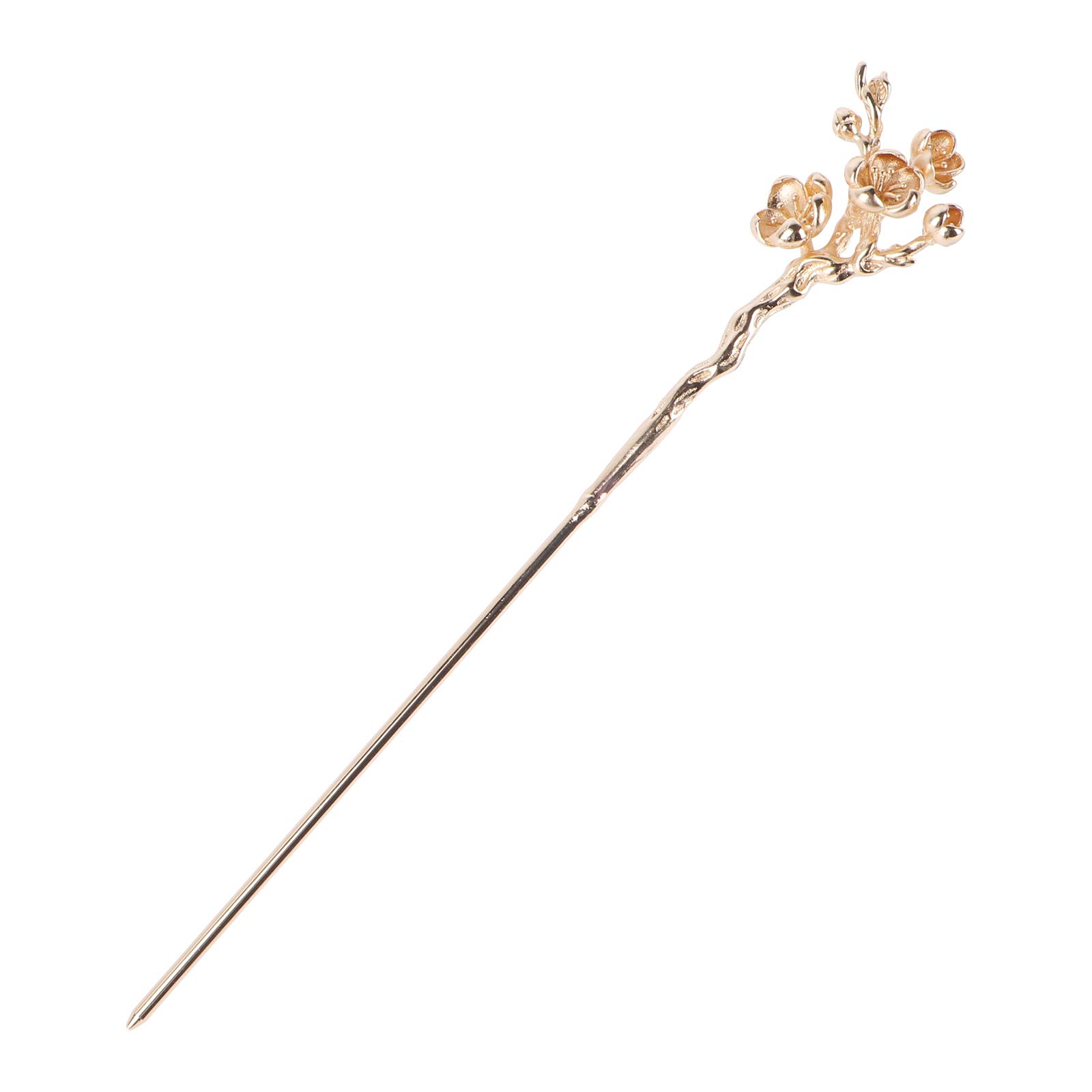 Vintage Bronze Hair Sticks with Floral Design - Antique Hair Forks for Buns, Updos & Kimono Hairstyles - Elegant Wedding Hair Accessories for Brides & Special Occasions