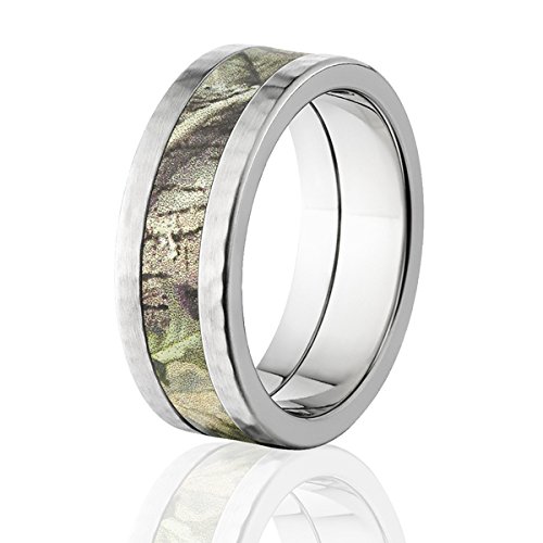 RealTree AP Green Camouflage Rings for Men - Premium Titanium Hunting Rings, Durable Outdoor Wedding Bands - Perfect for Hunting, Camping & Outdoor Adventures