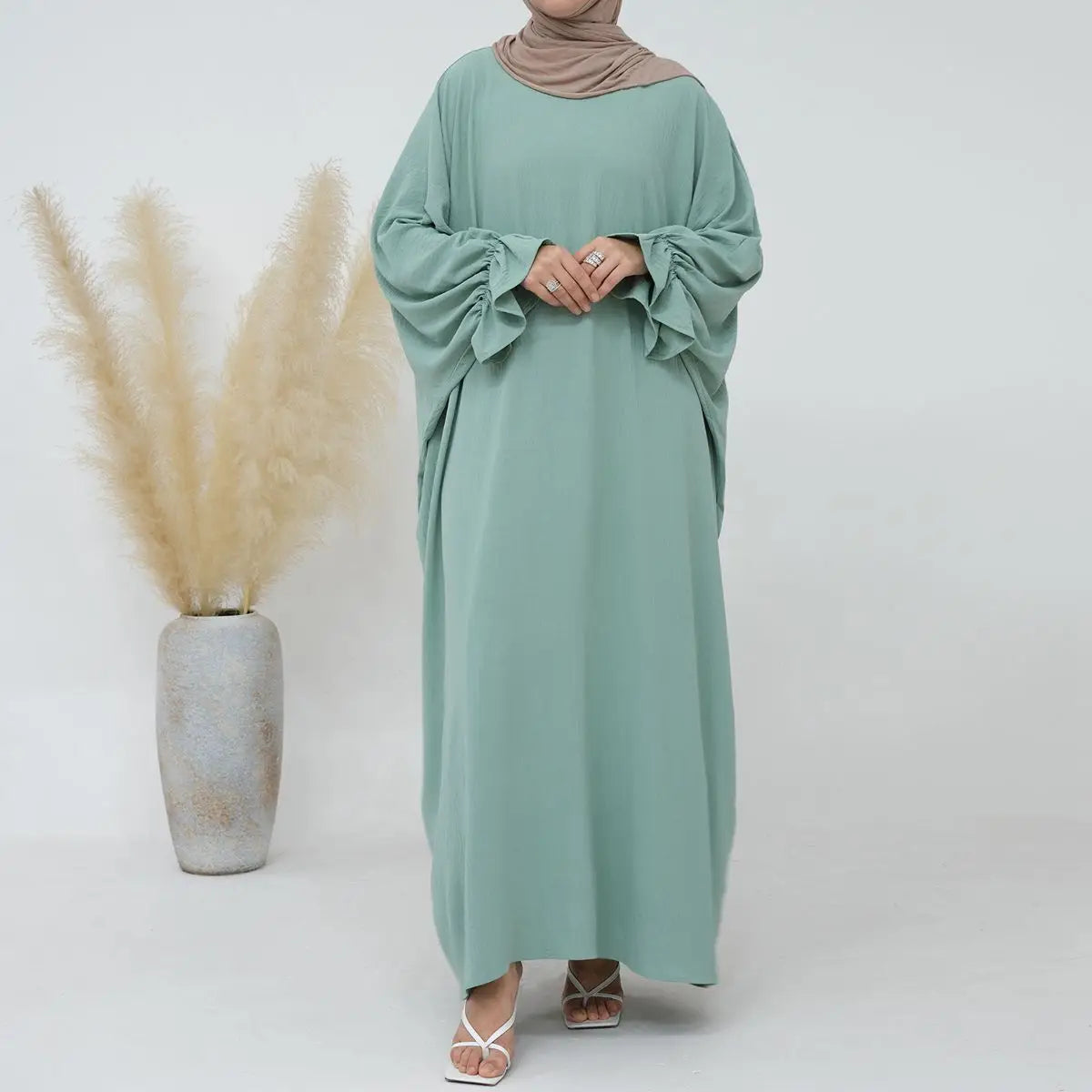 Modest Fashion Wrinkle-Resistant Abaya Dress for Women - Elegant Muslim Prayer Dress & Daily Wear