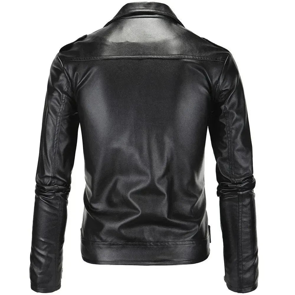 Slim Fit Biker Men's Genuine Leather Jacket - Motorcycle Riding, Casual Outfit & Streetwear Fashion