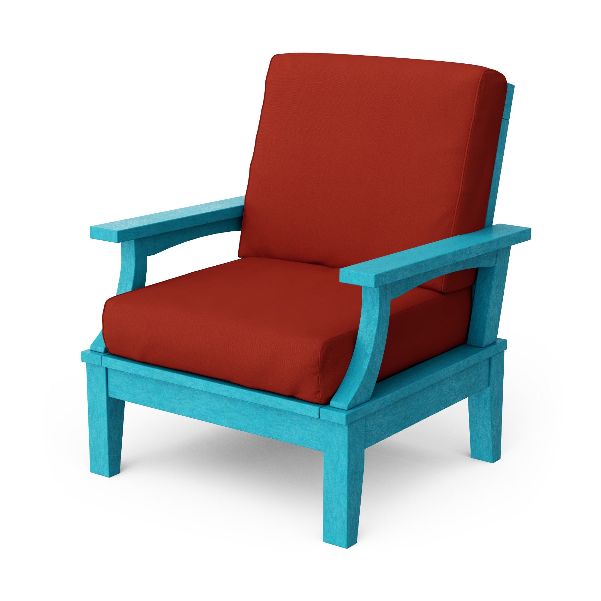 Heritage Deep Seating Patio Chair with Weather-Resistant Cushions - Outdoor Lounge Furniture for Garden, Poolside & Backyard Relaxation