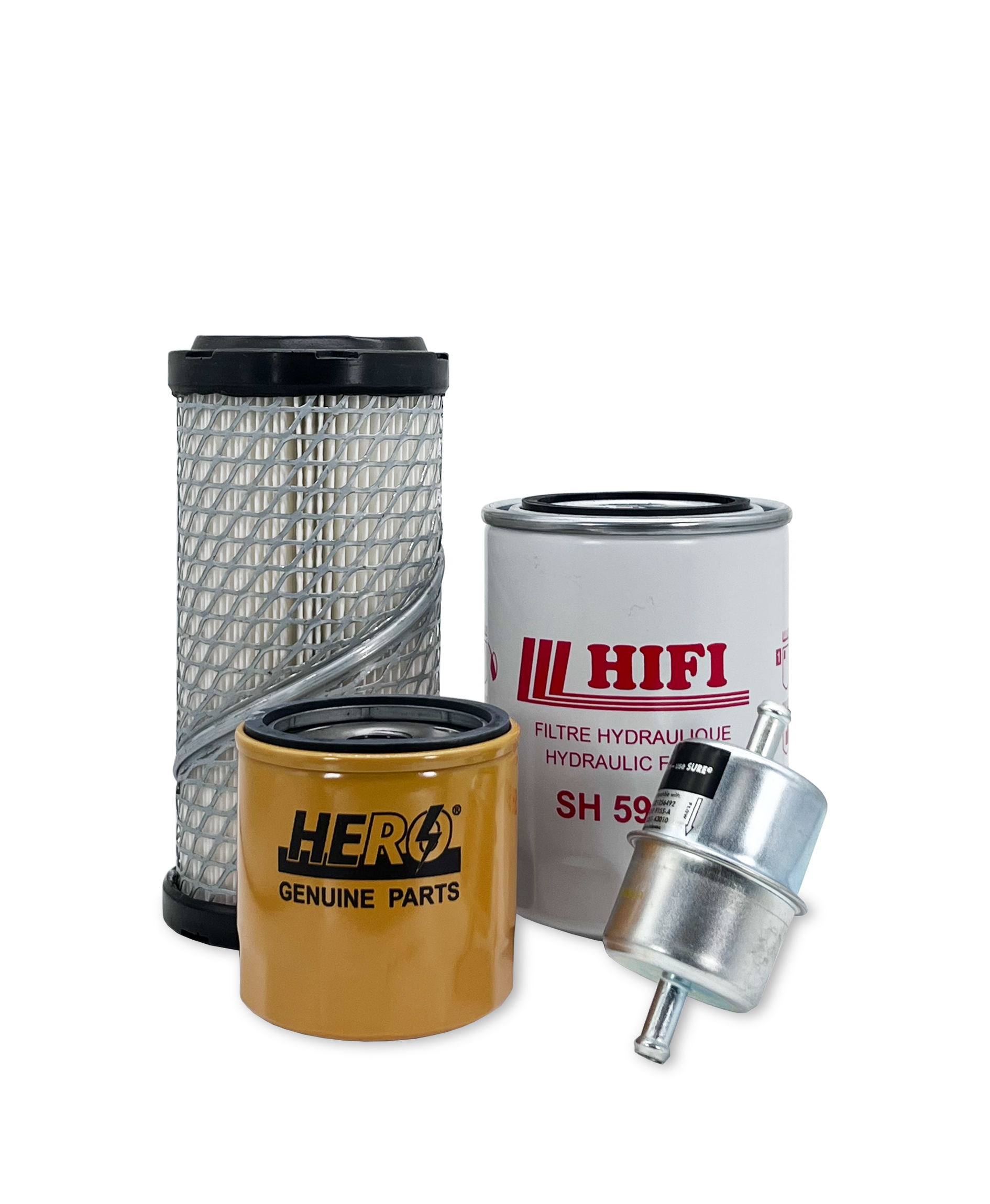 HERO® Maintenance Filter Kit for Kioti CS2410 Tractor - Air Oil Fuel Filters Replacement - Compatible with Kioti CS2410 Tractor Models - Perfect for Farm Equipment Maintenance