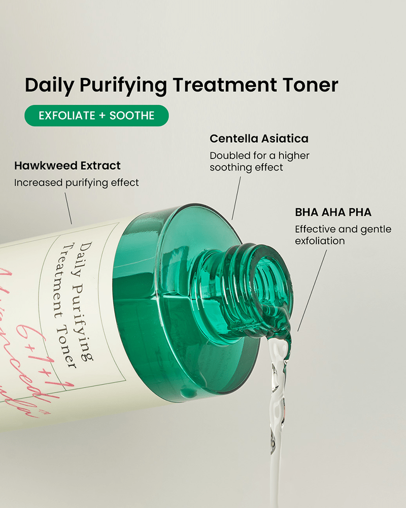 AXIS Y Daily Purifying Treatment Toner for Acne-Prone Skin - Korean Skincare for Clear & Hydrated Face - Perfect for Morning & Night Routine