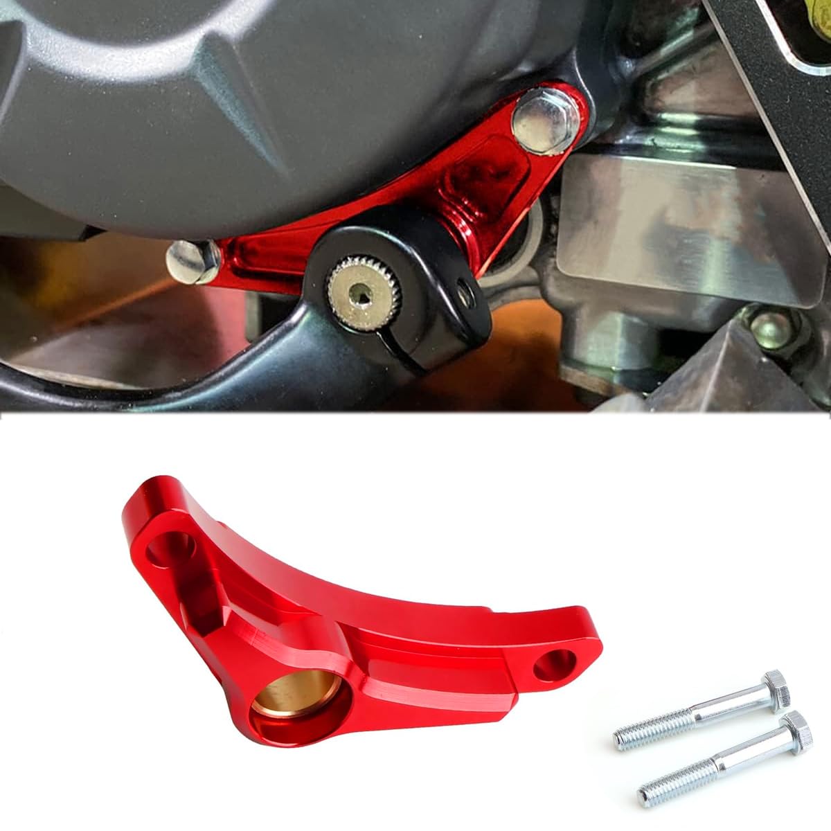 Canitu Red Shift Brace - CNC Aluminum Shifter Support for Honda CRF110 2013-2023 | Off-Road Riding