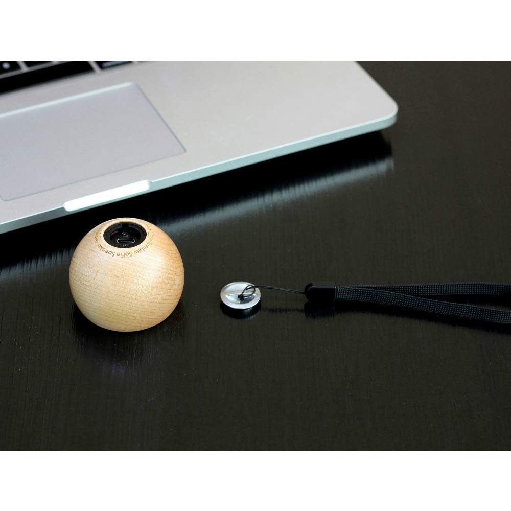 Gingko Design Natural Maple Wood Tumbler with Bluetooth Speaker - Perfect for Outdoor Adventures, Travel & Selfie Moments