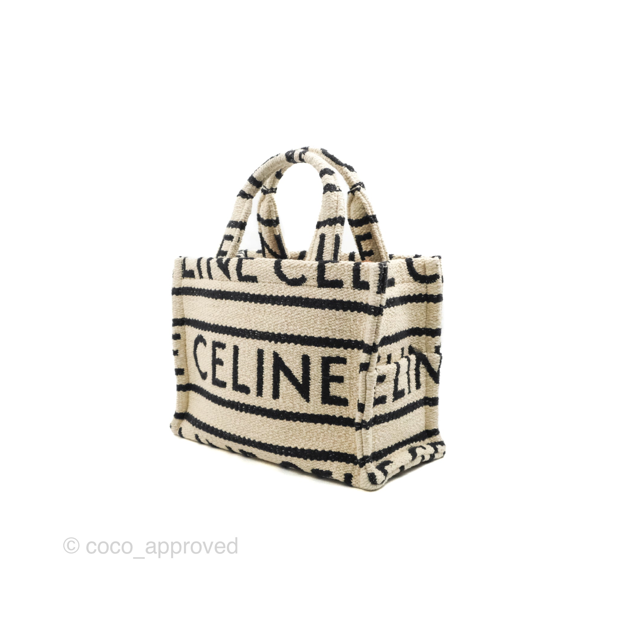 Celine Small Cabas Thais Textile Tote Bag in White - Luxury Designer Handbag for Women, Perfect for Work, Travel & Everyday Use