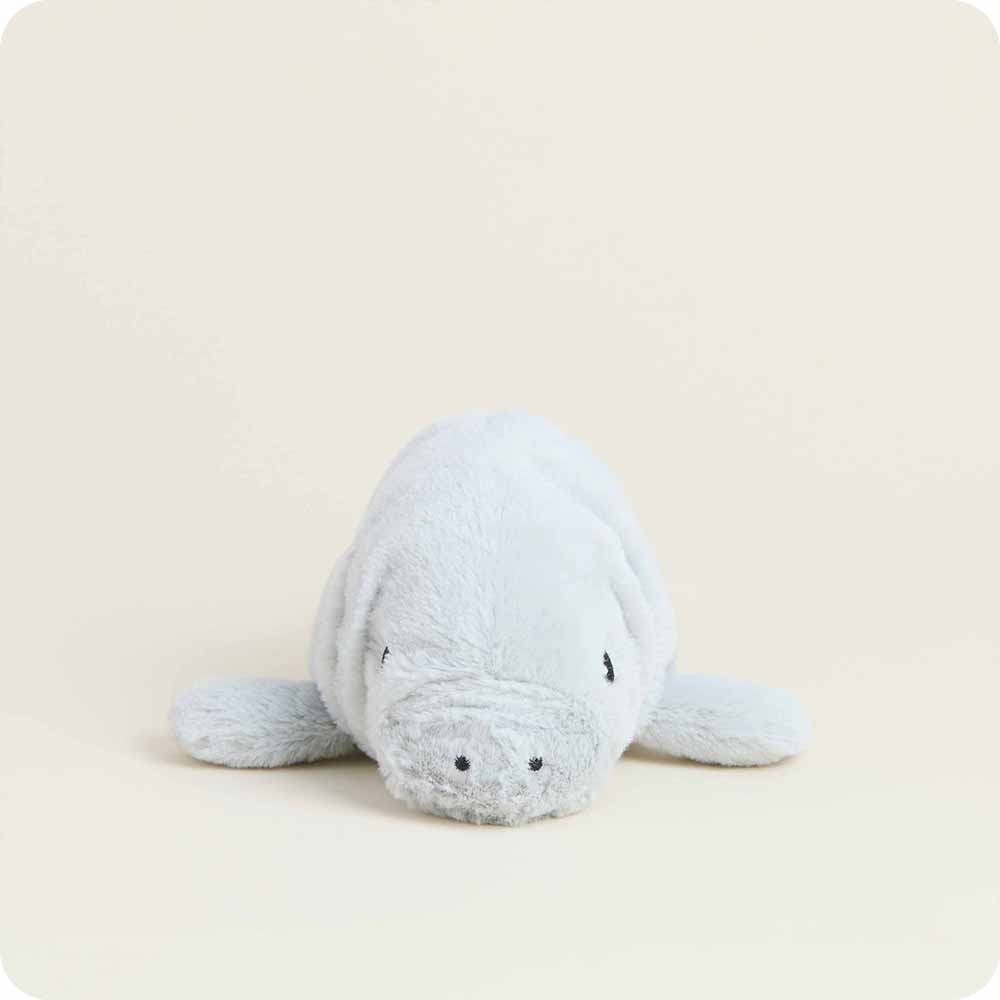Warmies Junior Plush Manatee Stuffed Animal - Microwaveable Heating Pad for Kids, Stress Relief & Comfort - Perfect for Bedtime, Anxiety Relief & Cold Weather Warmth