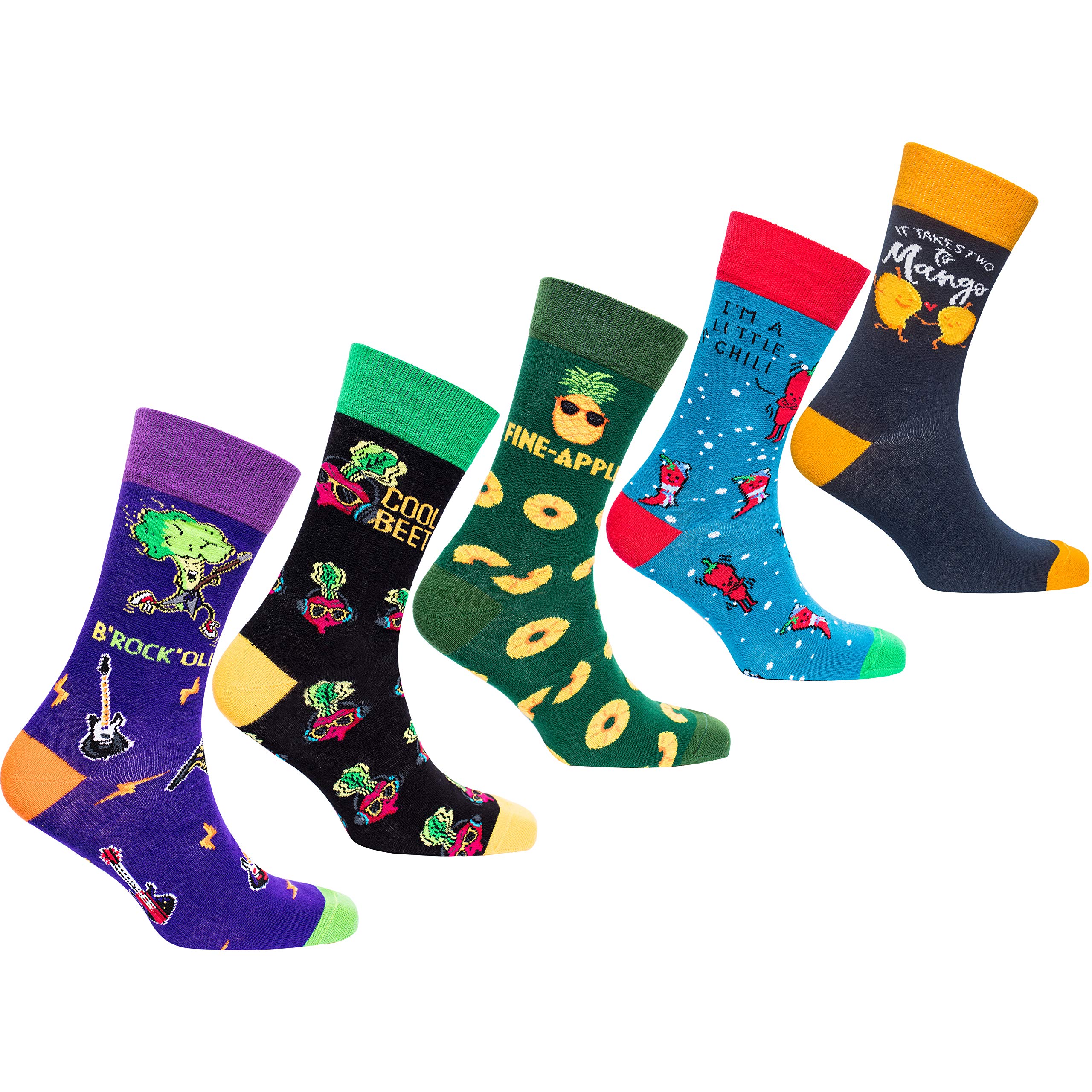 Men's 5-Pack Luxury Colorful Cotton Novelty Dress Socks Gift Set - Fun & Stylish Casual & Formal Socks for Work, Parties & Gifting