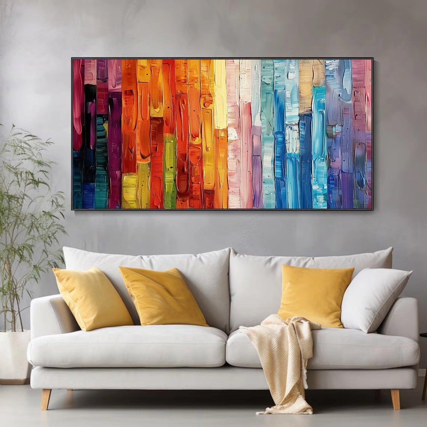 Abstract Painting #AB 319 - Modern Wall Art for Living Room, Bedroom & Office Decor - Handmade Canvas Artwork for Home & Commercial Spaces