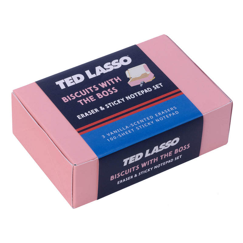 Ted Lasso: Biscuits with the Boss Scented Eraser & Sticky Notepad Set - Officially Licensed TV Show Merchandise - Perfect for Office, School & Gifts for Fans