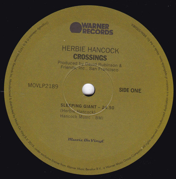 Herbie Hancock Crossings Vinyl LP Album 180 Gram Reissue Mint Condition - Perfect for Jazz Collectors & Audiophiles