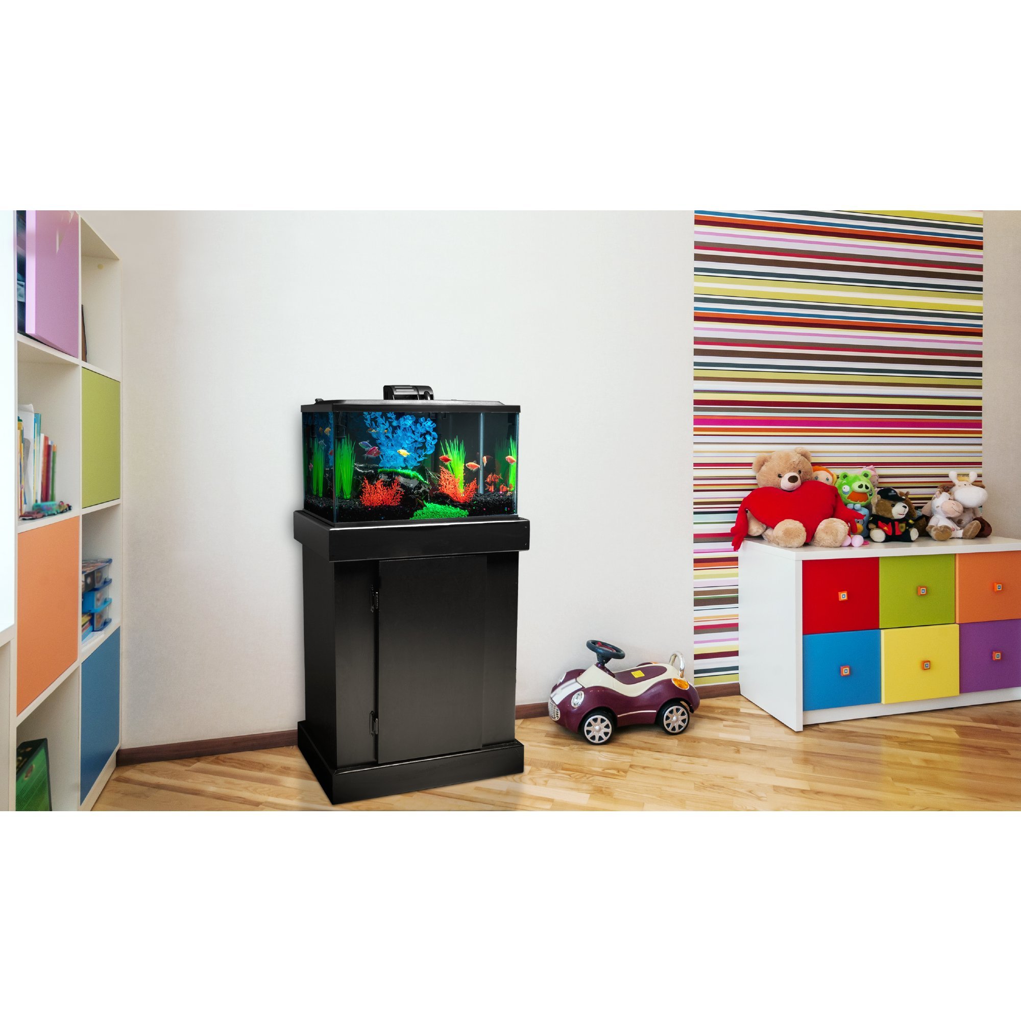 Glofish 10 Gallon Aquarium Fish Tank Kit with LED Lighting & Decorations - Complete Starter Kit for Beginners | Perfect for Home, Office, or Classroom Aquarium Setup (Amazon Exclusive)