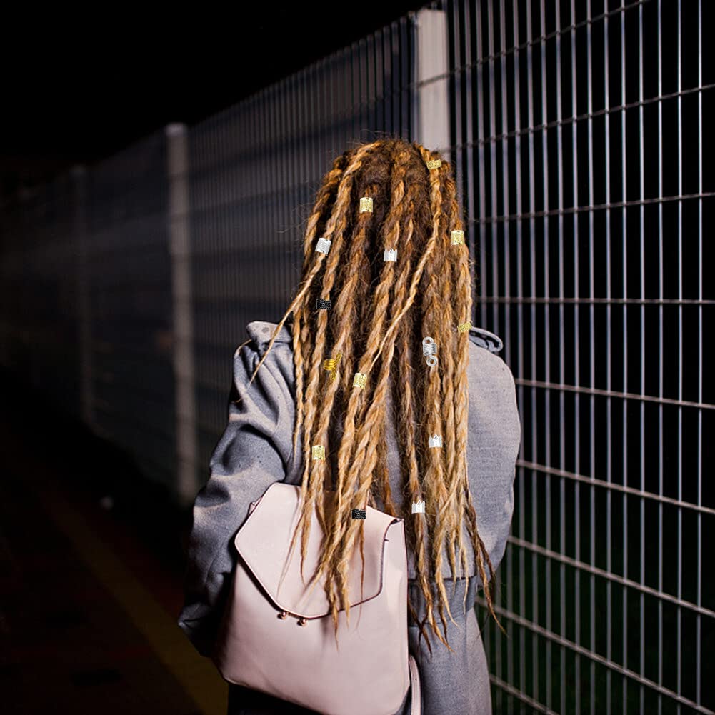 Metal Hair Beads & Coil Clips - Dreadlock Braid Rings & Jewelry Accessories for Women - Perfect for Boho, Festival, and Everyday Hairstyles