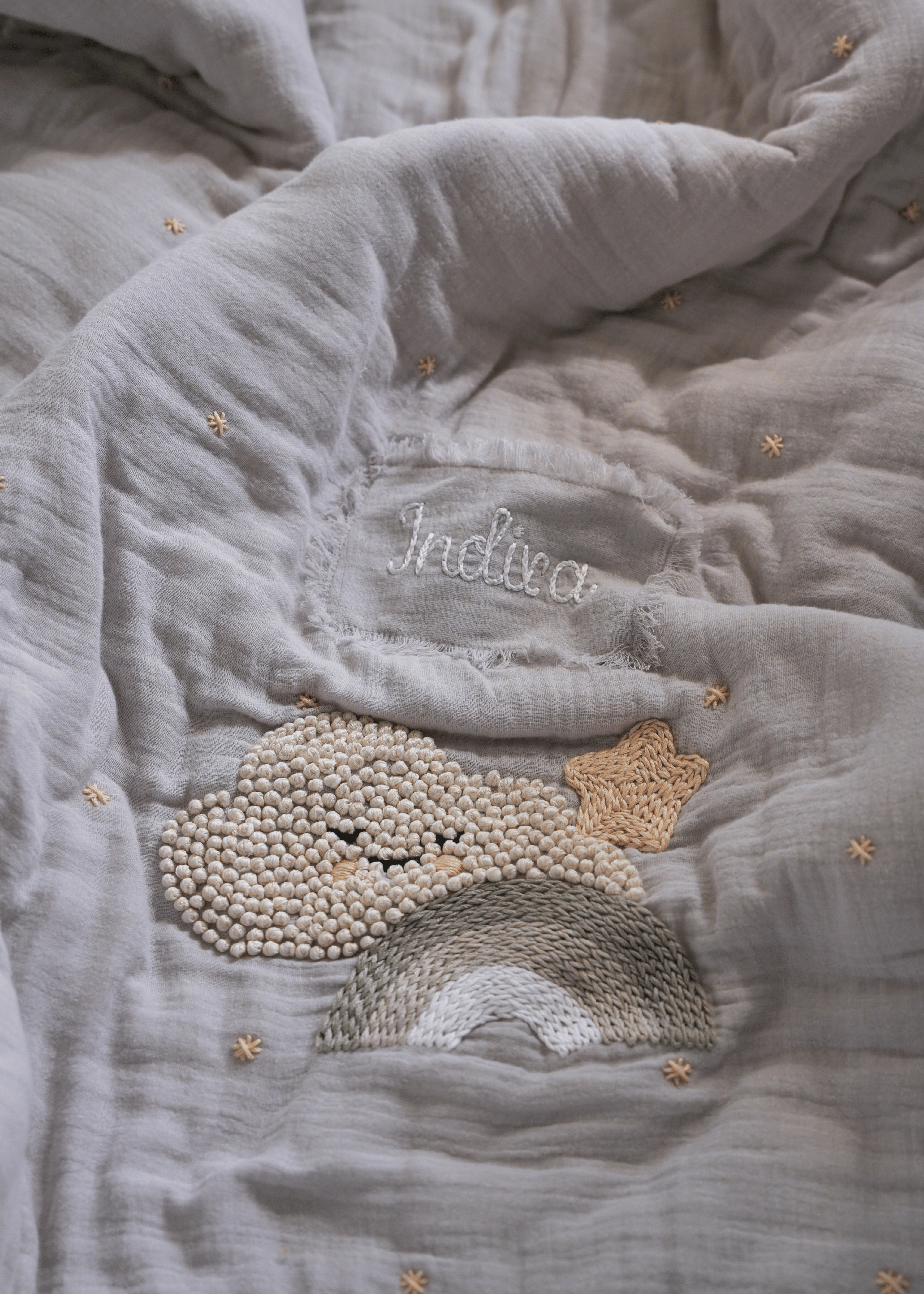 Starry Night Baby Blanket and Pillow Set - Soft Nursery Bedding Gift Box for Newborns | Perfect for Baby Showers, Christenings, and Nursery Decor