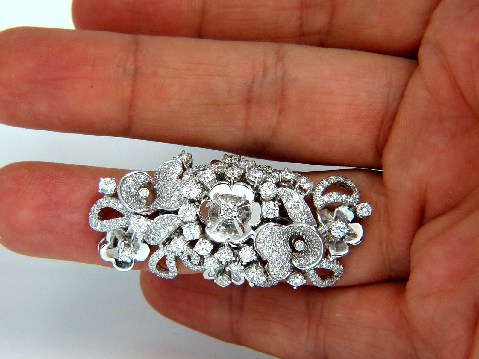 4.00 Carat Natural Brilliant Diamond Floral Cocktail Vine 3D Deco Ring in 18K Gold – Perfect for Weddings, Parties & Special Occasions