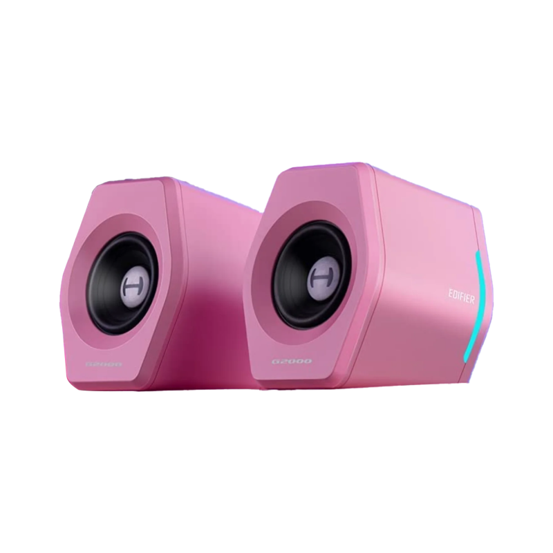 Edifier G2000 Pink RGB Gaming Speaker with Bluetooth - 16W Powerful Sound for PC, Laptop, PS5, Xbox & Home Entertainment