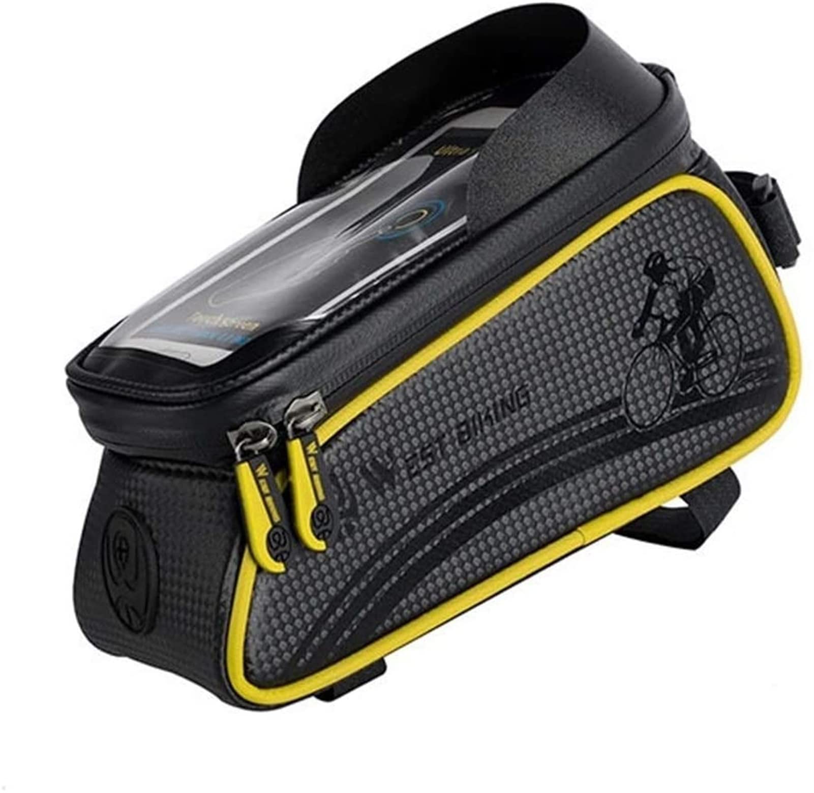 **Universal Waterproof Bike Top Tube Bag - Touch Screen Phone Case & Storage Pouch for Road Cycling - Durable Front Frame Bicycle Bag for Phone, Keys & Essentials - Perfect for Commuting, Mountain Biking & Outdoor Adventures**