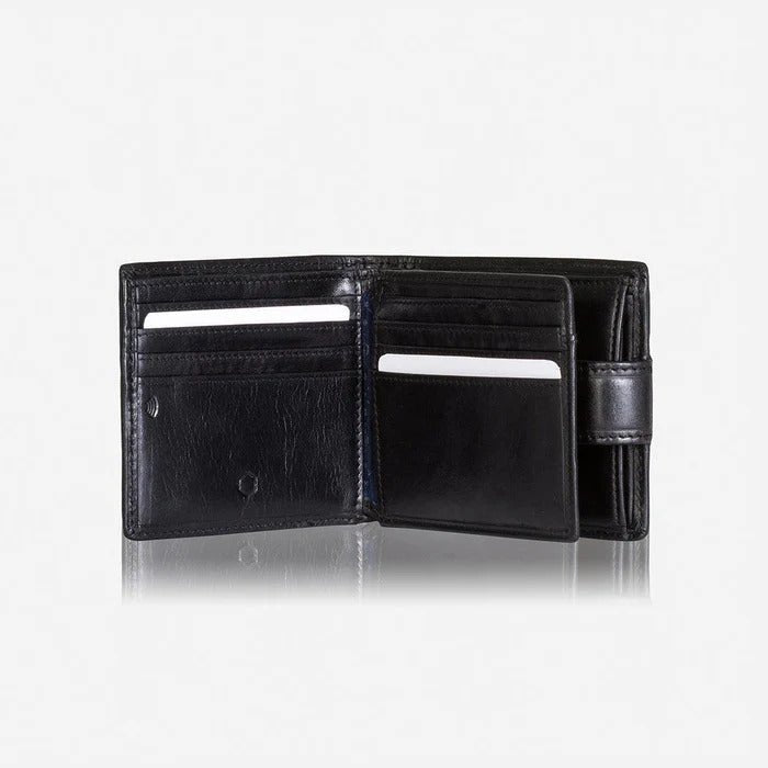 Premium Jekyll & Hide Oxford Billfold Wallet with Coin Pocket & Tab Closure - Slim RFID Blocking Leather Wallet for Men - Perfect for Business, Travel & Everyday Use