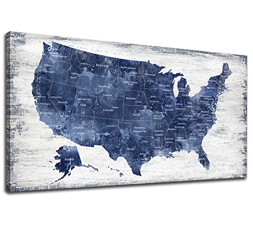 Indigo Map of United States