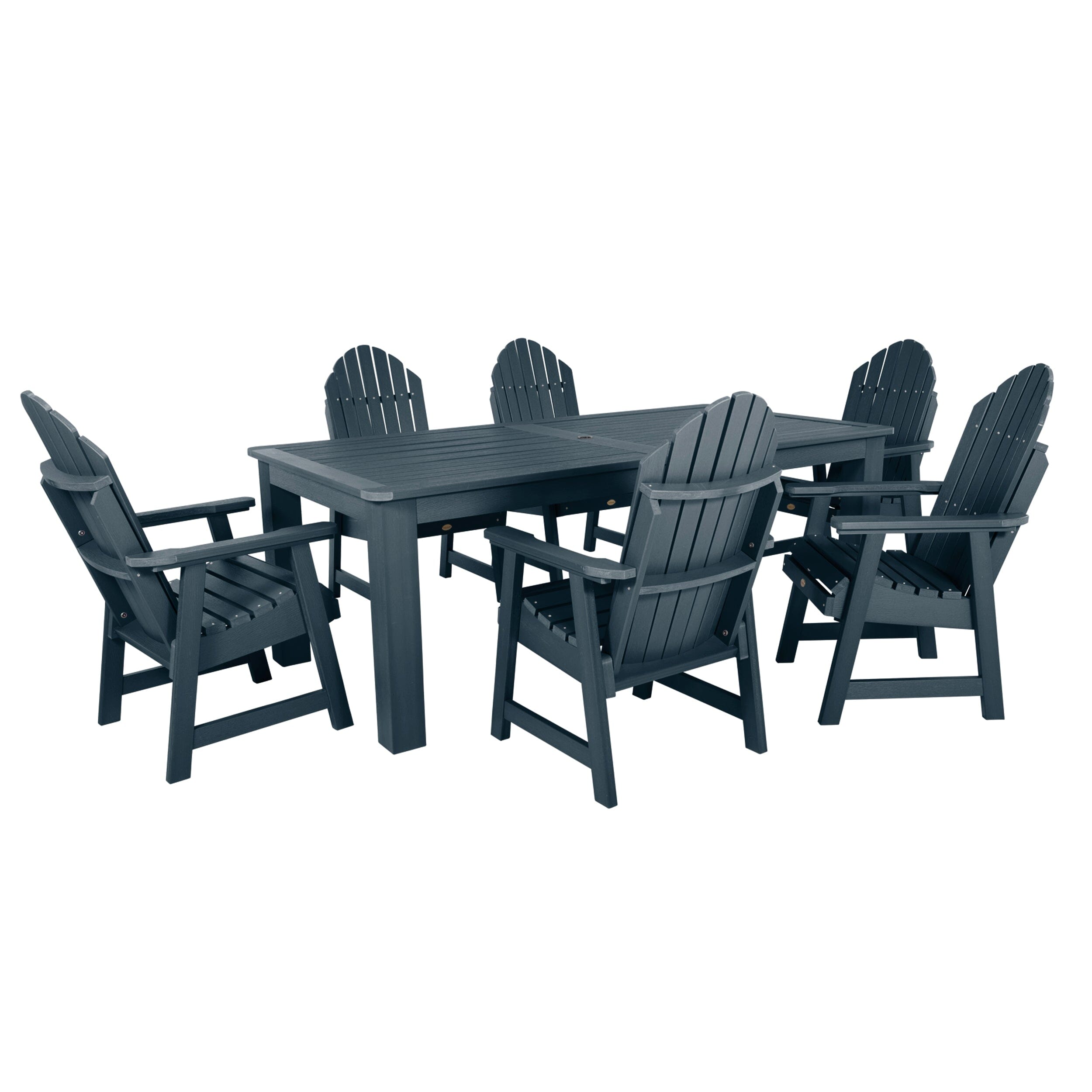 Premium Hamilton 7-Piece Outdoor Dining Set 42x84 Inches - Patio, Garden, Backyard Furniture for Dining & Entertaining