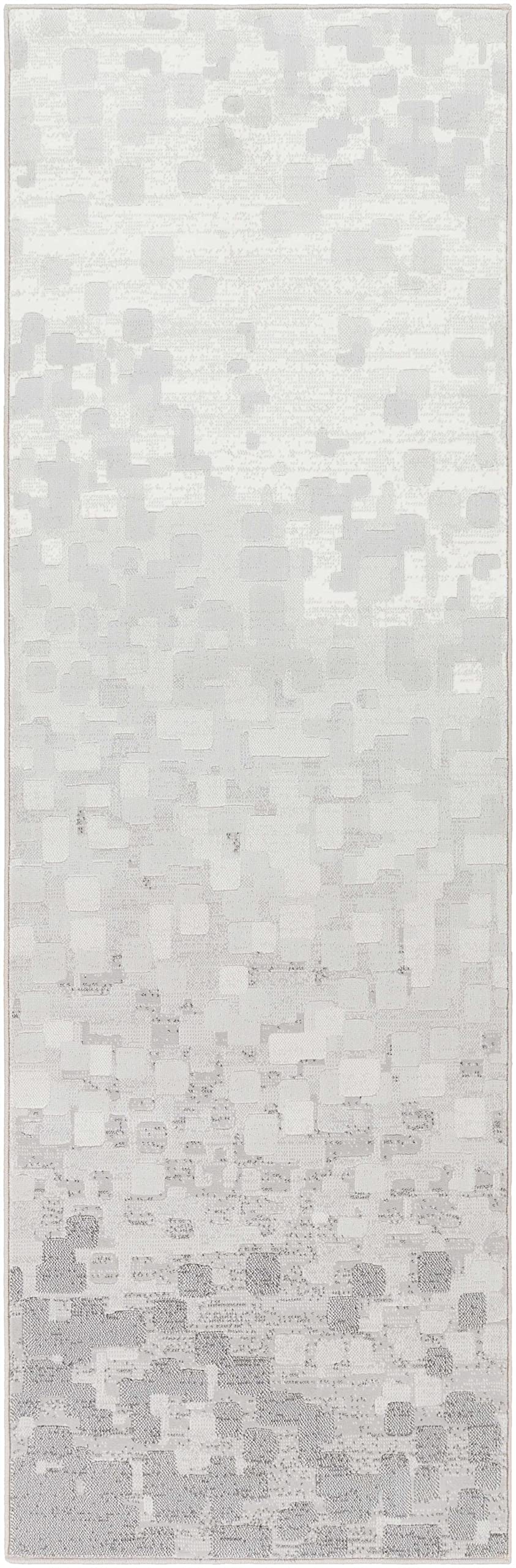 Hauteloom Modern Gray and White Area Rug 2' x 2'11