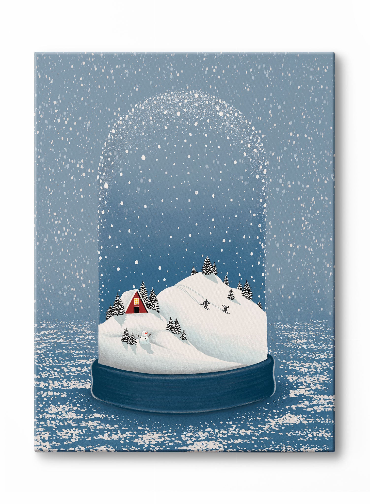 Enchanted Winter Snow Globe with Canvas - Perfect for Holiday Decor, Christmas Gifts & Home Decoration