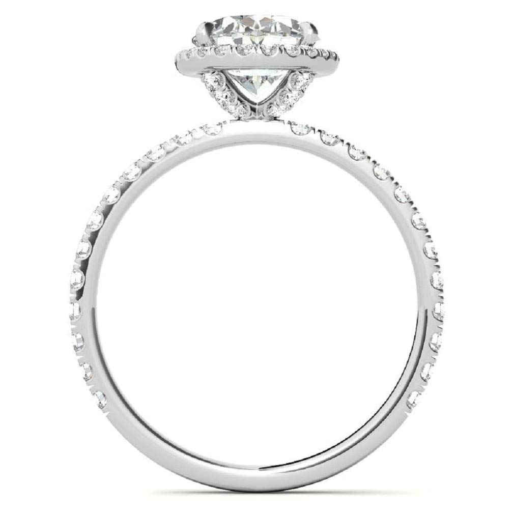 3.00CT Oval Cut Double Halo Moissanite Bridal Set - VVS1 Clarity Colorless Diamond Alternative - 925 Sterling Silver Engagement & Wedding Ring Set - Perfect Gift for Anniversaries, Proposals & Special Occasions
