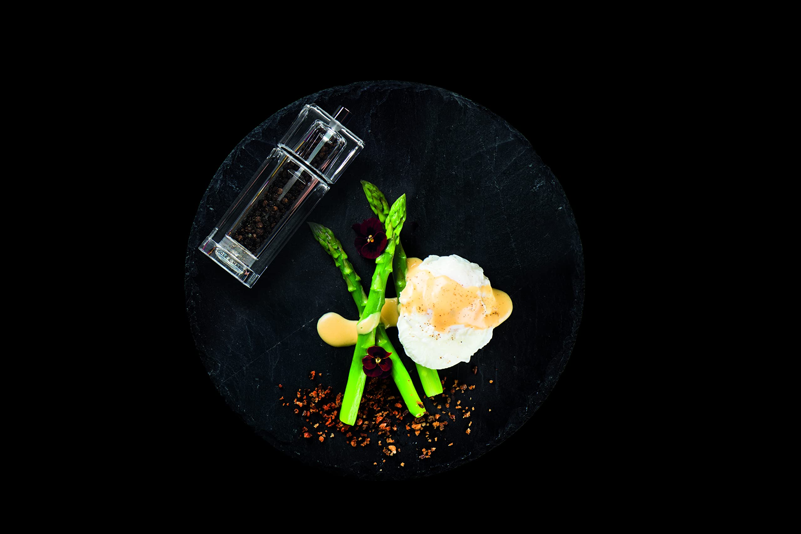 Cole & Mason H33502P Precision+ Acrylic Salt Mill - 145mm Clear Cube Design for Freshly Ground Salt | Perfect for Dining Tables, Kitchens & Gourmet Cooking