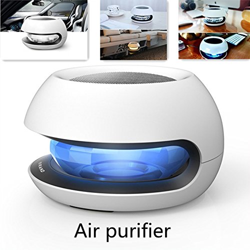 Car Air Purifier with Anion Ionizer & Oxygen Bar - Ionic Air Freshener for Fresh & Clean Vehicle Air | Perfect for Road Trips, Commuting & Smoky Cars