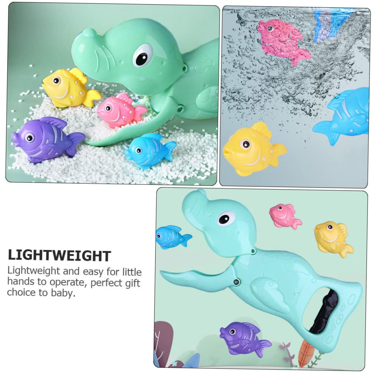 VICASKY 3 Sets Bath Toys for Toddlers - Water Play Toys, Pool Toys, Animal Shaped Plastic Bath Time Fun (Green) - Perfect for Bathtub, Swimming Pool & Outdoor Water Activities