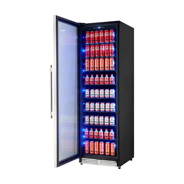Forno Cesinali 24 Inch Stainless Steel Beverage Cooler - Energy Efficient Under Counter Fridge for Beer, Wine & Soda - Perfect for Home Bars, Restaurants & Offices (Model FBCBI6703 24S)