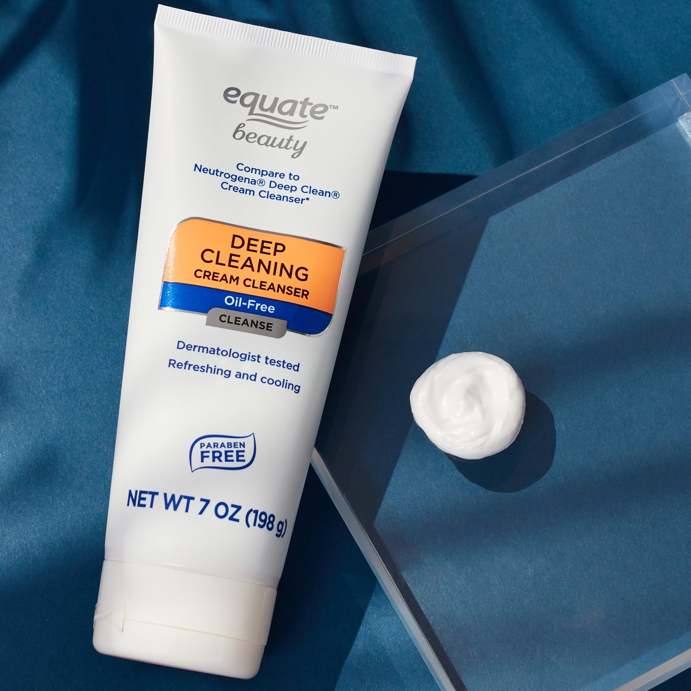 Maker Explorador Equate Deep Cleaning Cream Cleanser - 7 oz Facial Cleanser with Gift Card | Gentle Exfoliating Face Wash for Acne, Blackheads & Oily Skin | Perfect for Daily Skincare Routine & Travel
