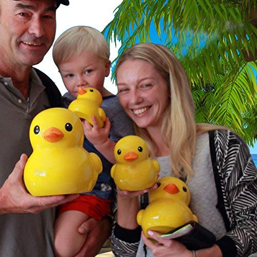 Adorable Rubber Duck Piggy Bank - Large 3XL Size Coin Money Saving Bank for Kids, Boys & Girls | Fun Christmas Birthday Gift Idea | Cute Home Decor for Bathroom, Nursery & Kids Room