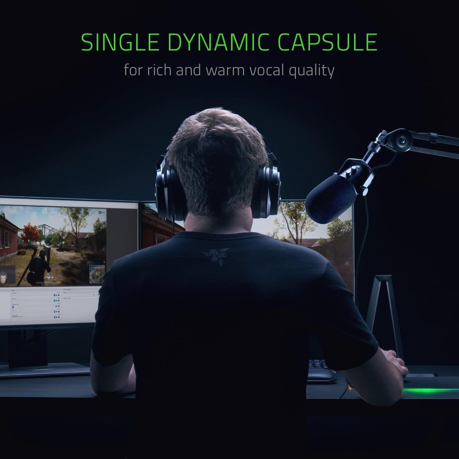 Razer Seirēn Elite Professional Dynamic Streaming Microphone - High-Quality USB Mic for Gaming, Podcasting & Voiceovers - Perfect for Twitch, YouTube & Discord