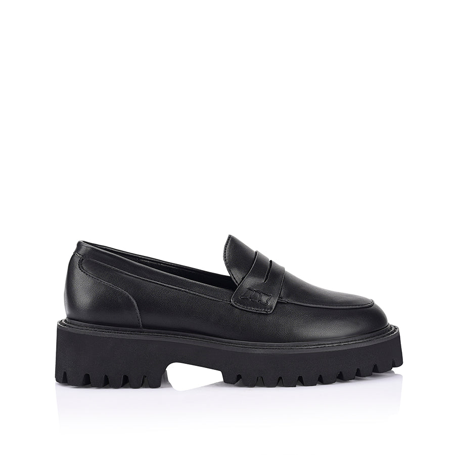 Black Neon Chunky Loafers for Women - Trendy Platform Shoes for Casual Outfits & Streetwear Fashion