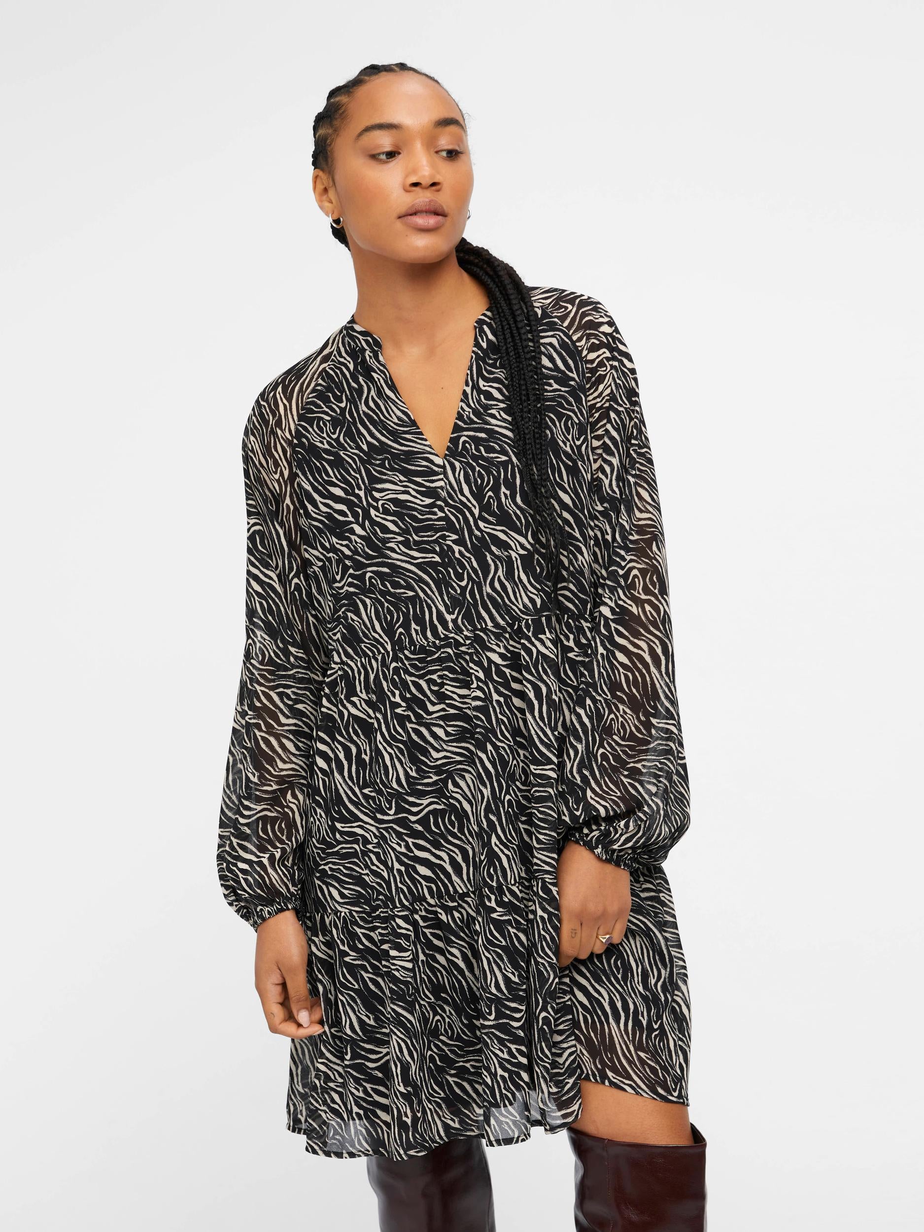 GIA Smock Dress for Women - Black & Sandshell Colors | Flowy Casual Midi Dress for Summer, Beach, and Everyday Wear