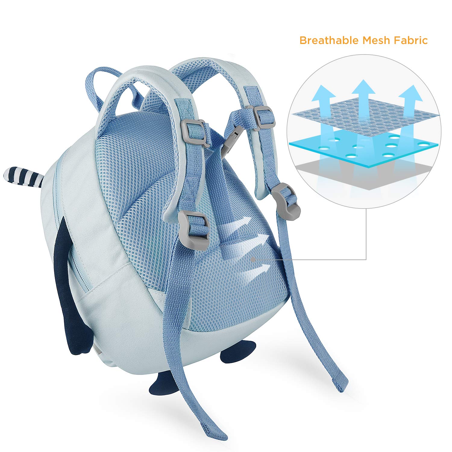 GAGAKU Mini Toddler Backpack for Girls 1-3 Years, Anti-Lost Preschool Backpack with Safety Leash - Light Blue | Cute Small Kids Bookbag for Daycare, Travel & Outdoor Activities