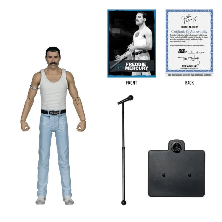 Freddie Mercury Action Figure - Limited Edition Collectible for Music Maniacs | Perfect for Queen Fans, Gift for Rock Music Lovers, Display for Home & Office Decor